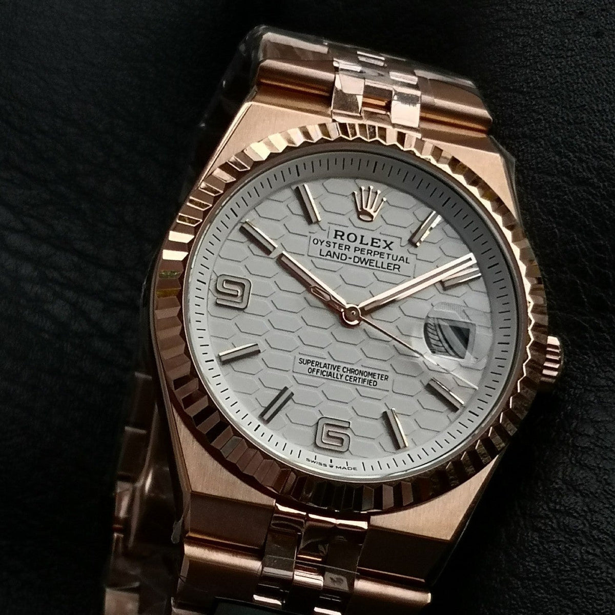 Rolex Land Dweller 40mm Pink Gold White