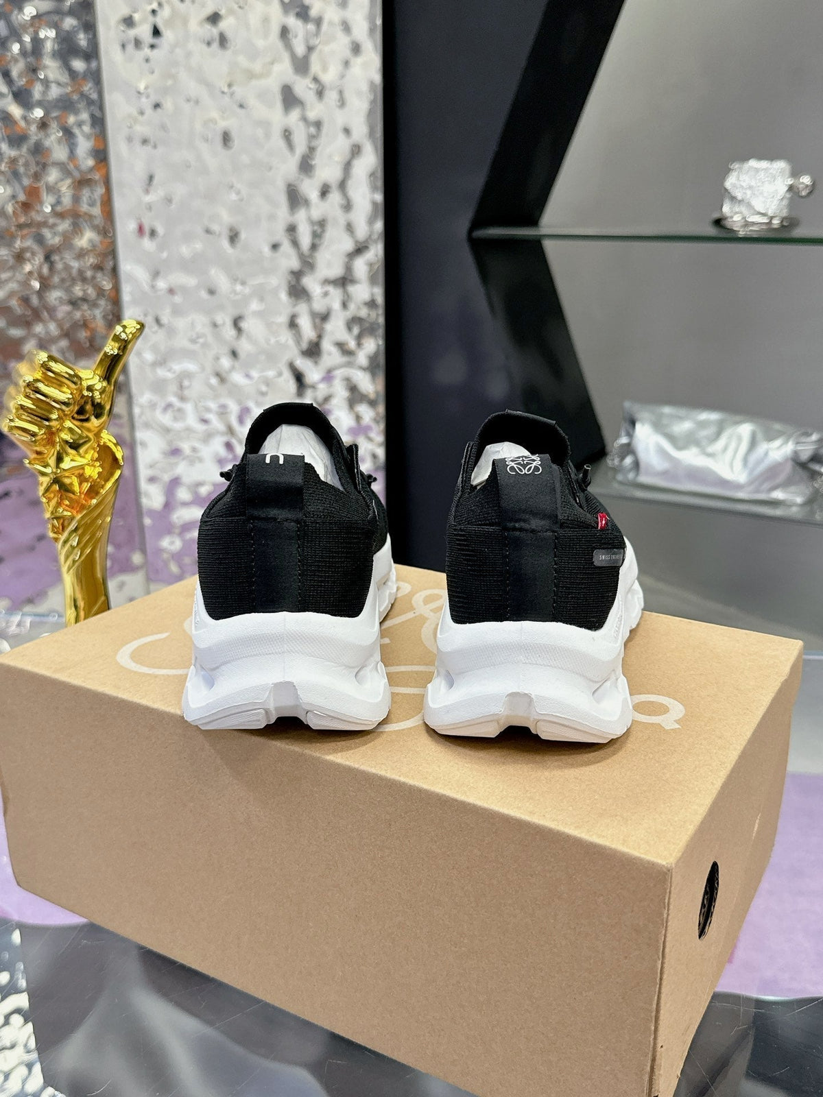 Loewe x On Cloudtilt Sneaker Black White Calfskin