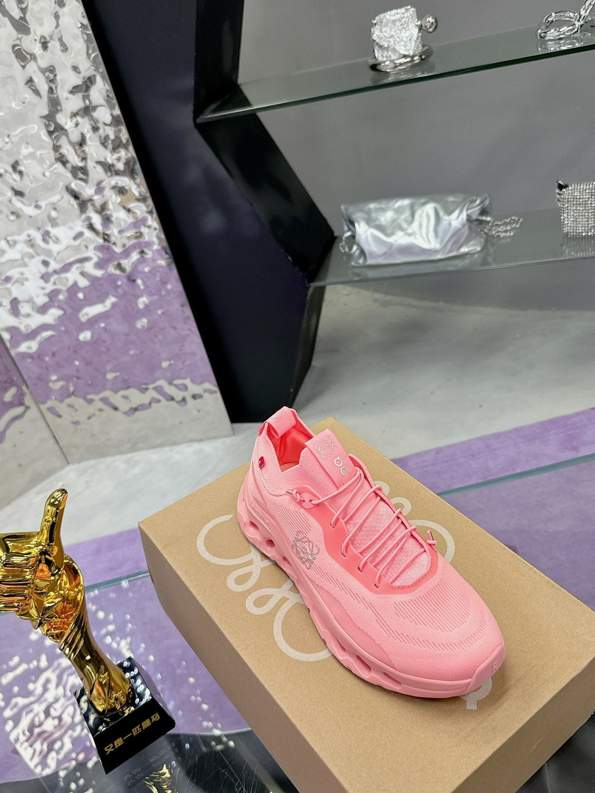 Loewe x On Cloudtilt Sneaker Pink Calfskin