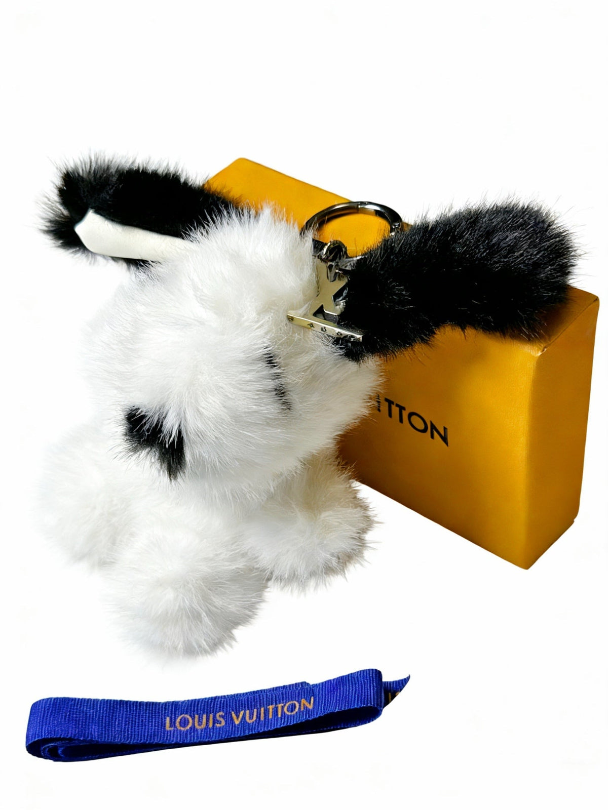 LV Black mix White Rabbit Charm