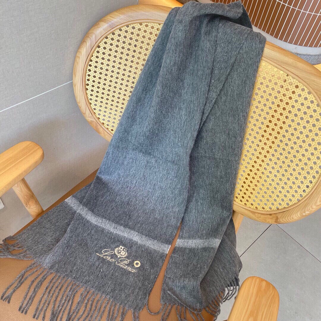LP Twelve Scarf 180 CM In Grey Cashmere 180945