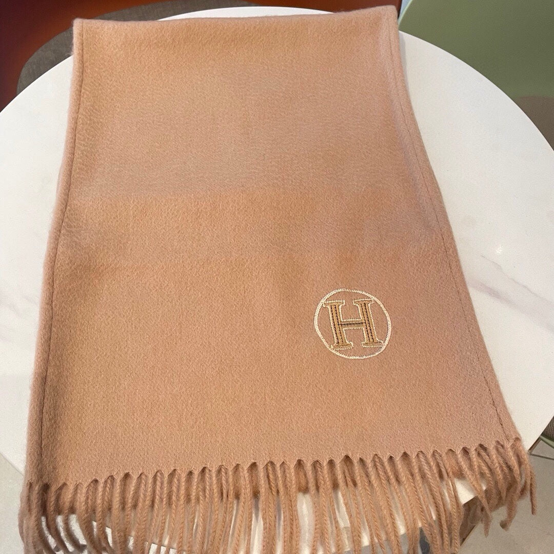 Scarf 180 CM In Pink Beige Cashmere 345957