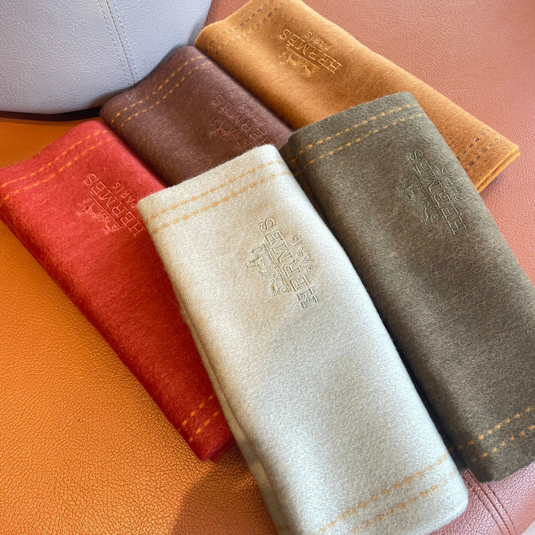 SCARF 180CM OLIVE GREEN CASHMERE