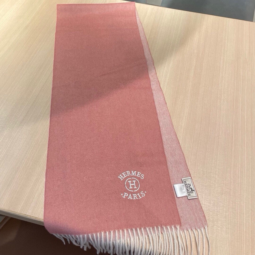 RECTO-VERSO MUFFLER 190 ROSE PINK CASHMERE