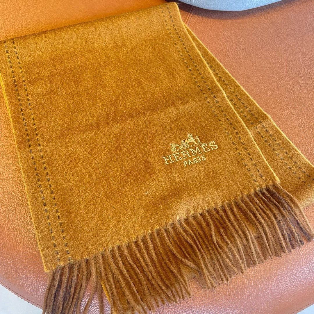 UNIE BRODEE GM MUFFLER IN COPPER BROWN CASHMERE