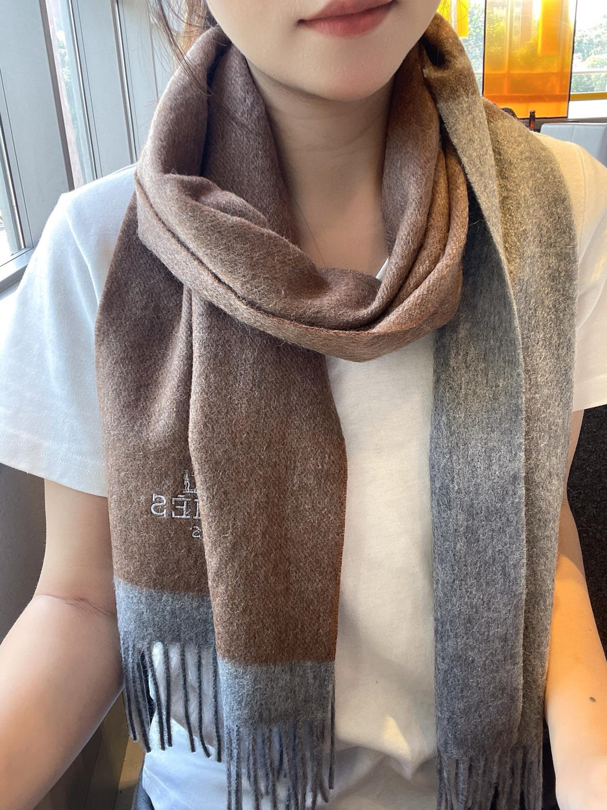 CASHMERE SCARF 180 CM PERSIAN ORANGE