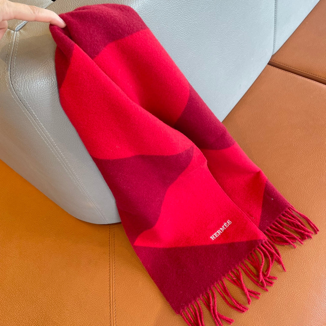 SCARF 150 CM IN CRIMSON RED CASHMERE