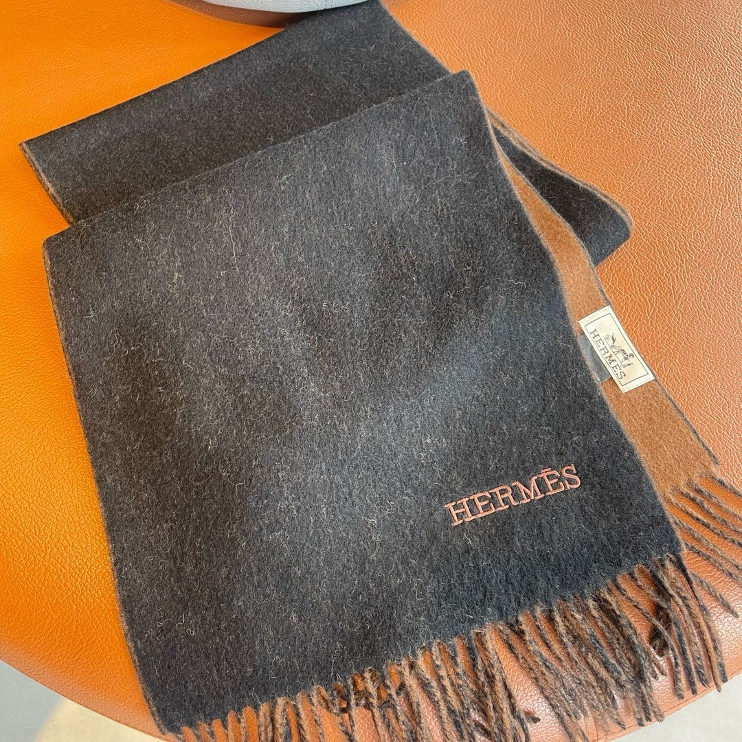 Scarf 180 CM In Black Mix Brow Cashmere