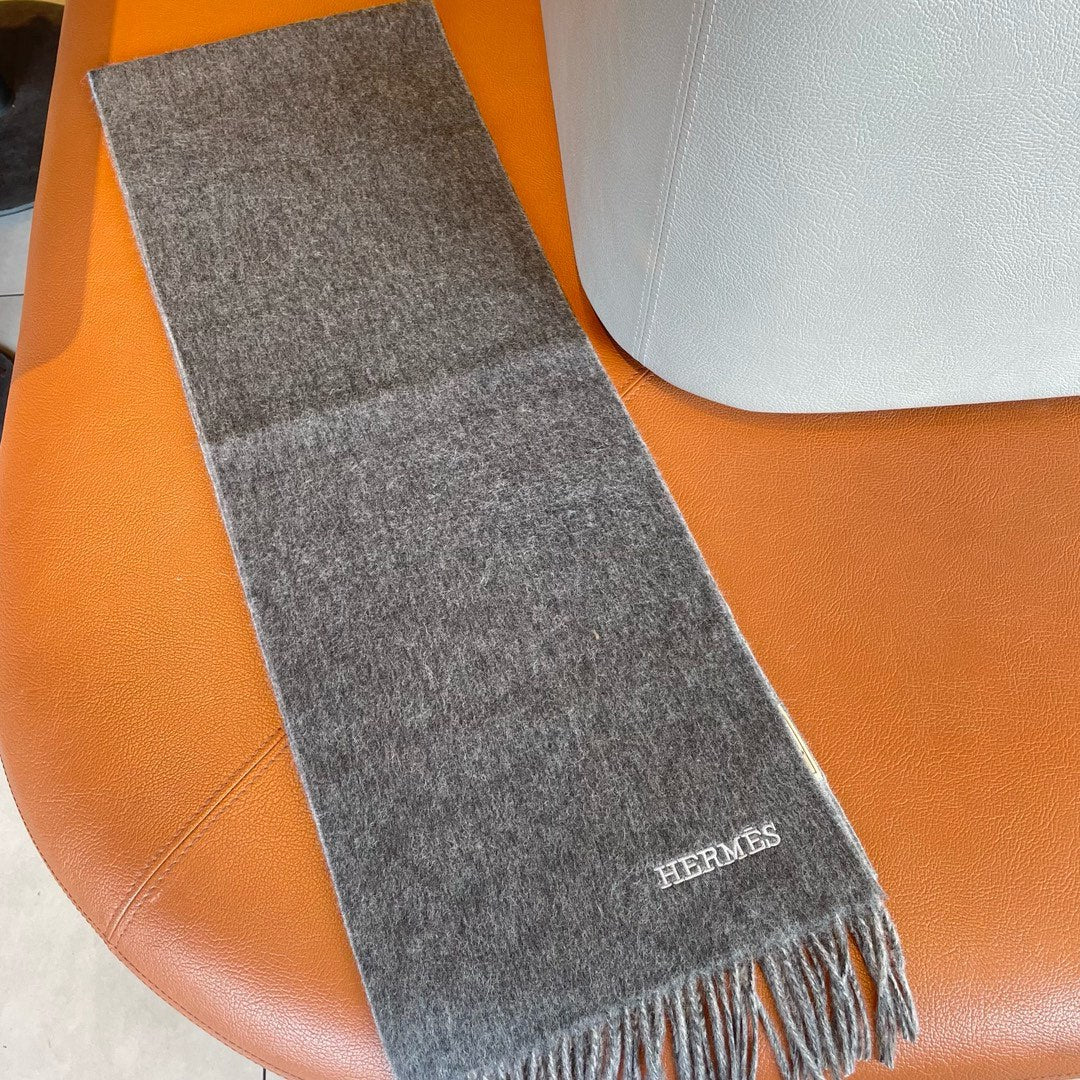 Scarf 180 CM In Grey Mix Light Grey Cashmere