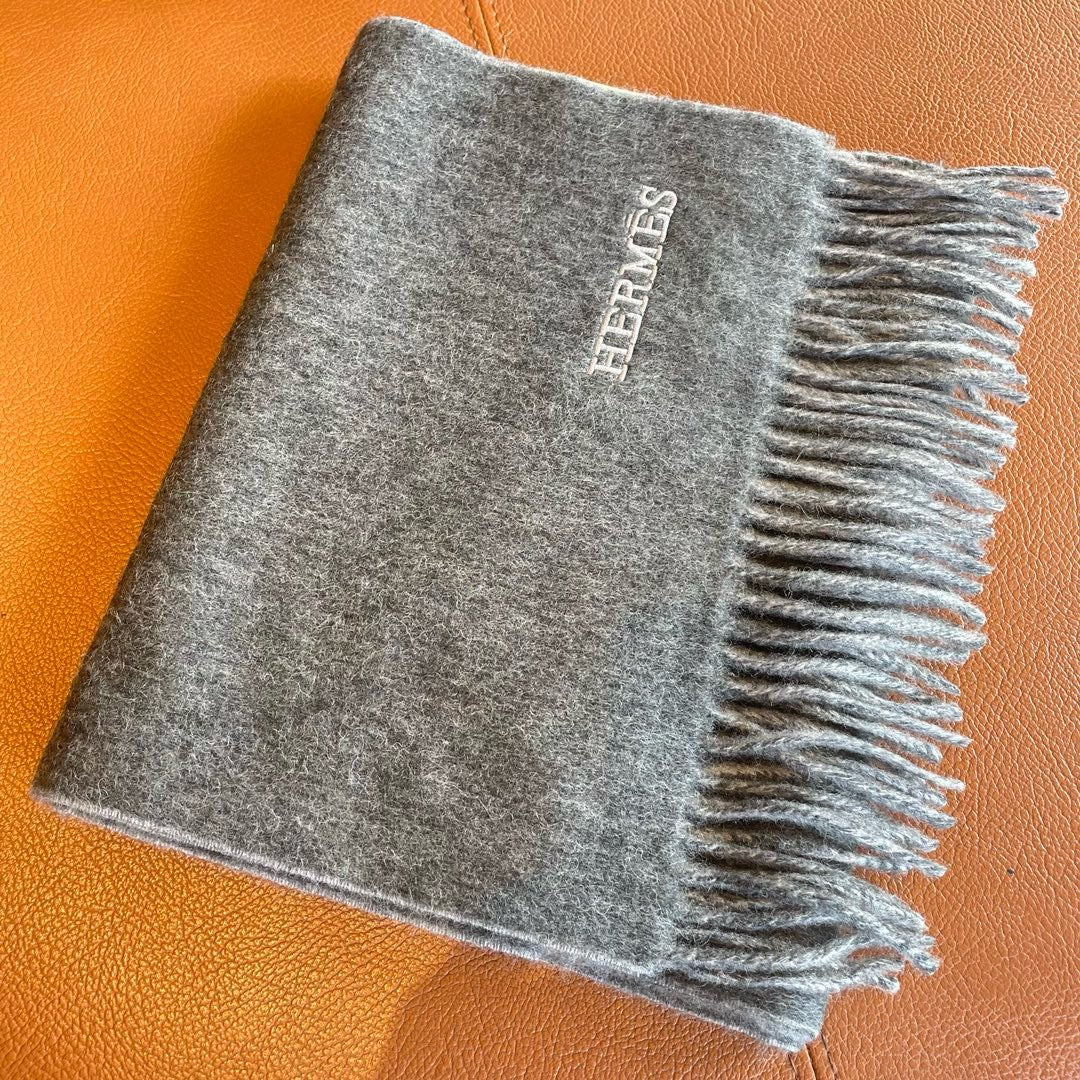 Scarf 180 CM In Grey Mix Light Grey Cashmere