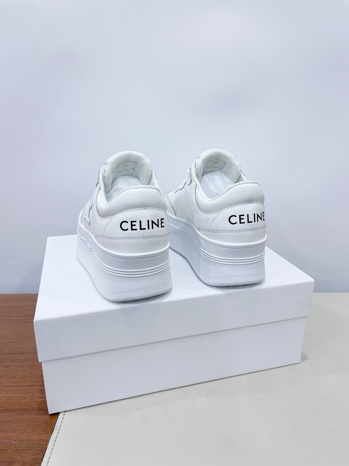 CELINE 25C Block Sneaker White Calfskin 231997