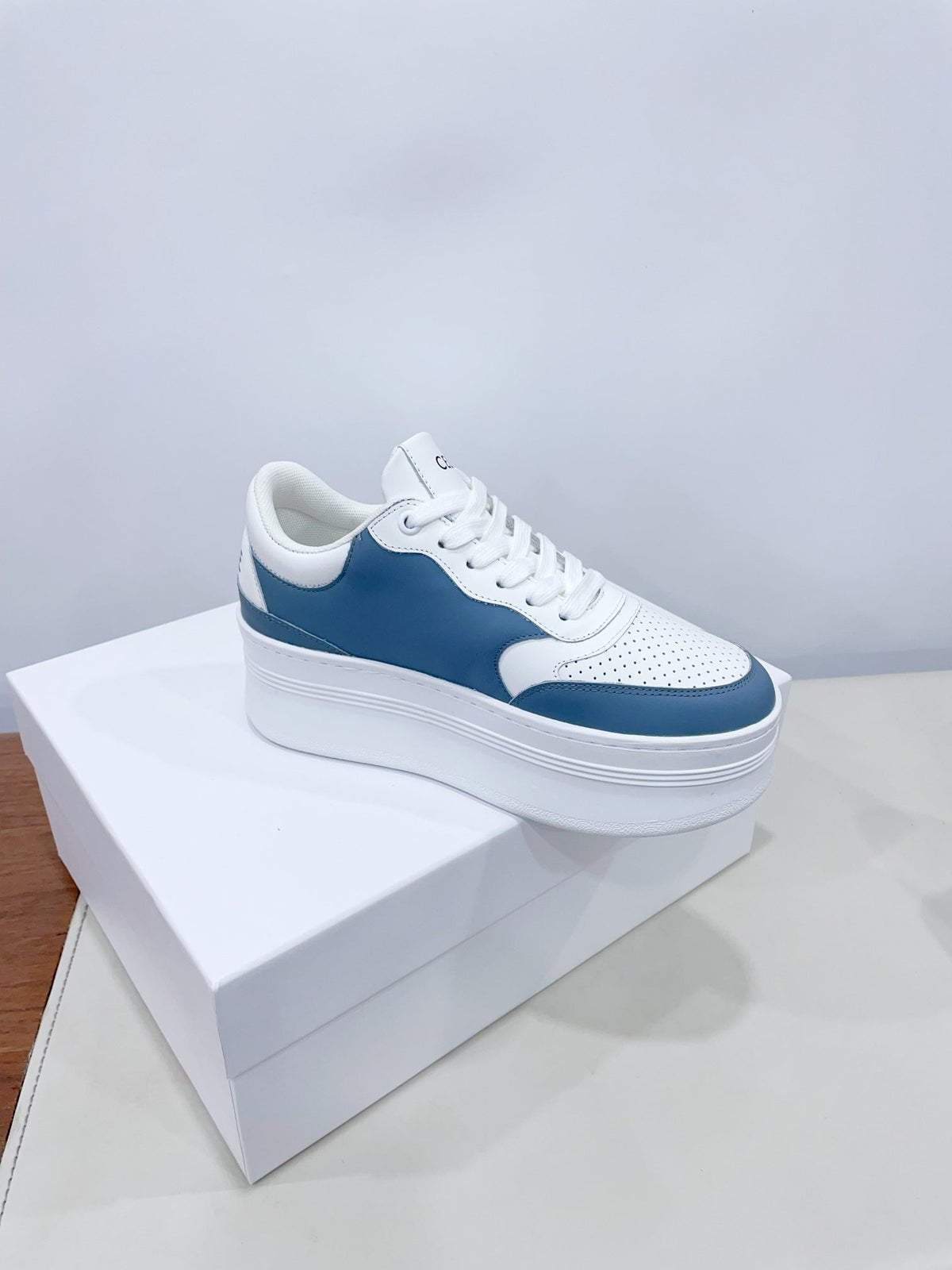 CELINE 25C Block Sneaker Blue mix White Calfskin 231999