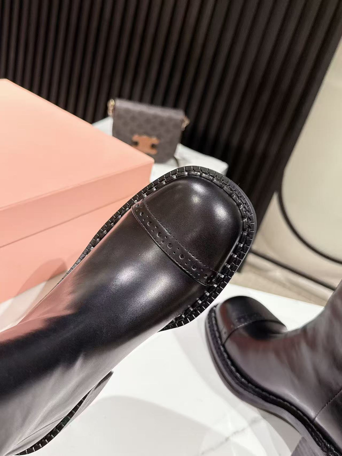 Miu Miu 2026 Boot 50mm Black Calfskin 621334