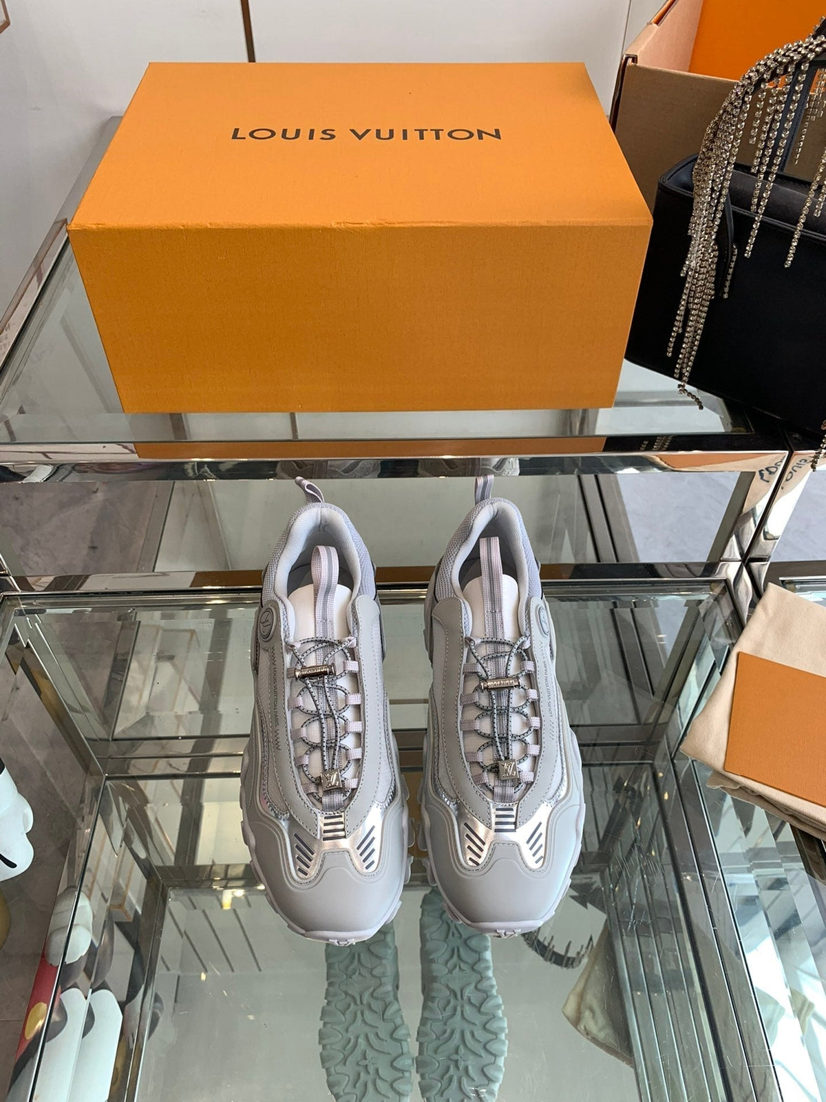 LV Rush Sneaker 40mm Grey Cowhide