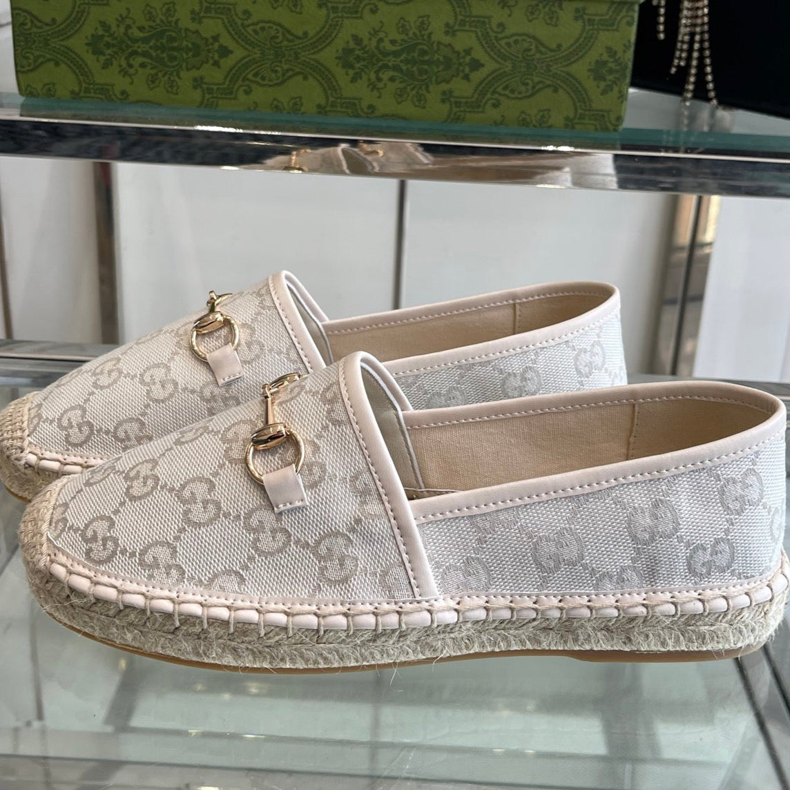 GC 2025 Espadrille With Horsebit Ivory Canvas 292315