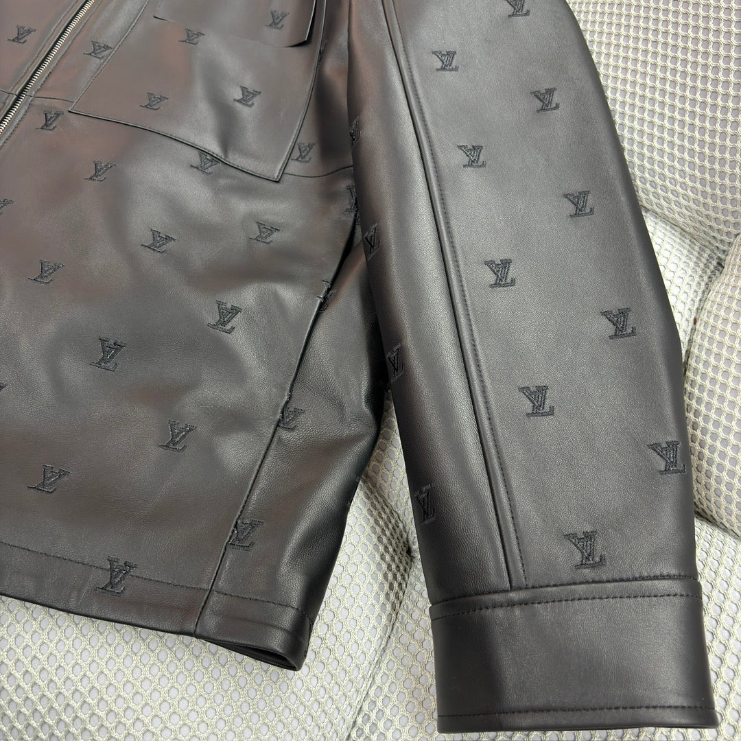 LV 25 Jacket Black Lambskin Silk 298825