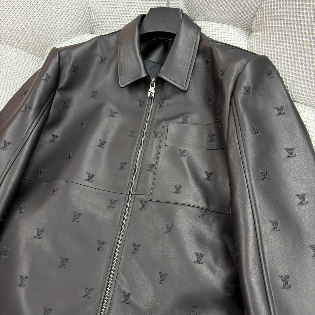 LV 25 Jacket Black Lambskin Silk 298825