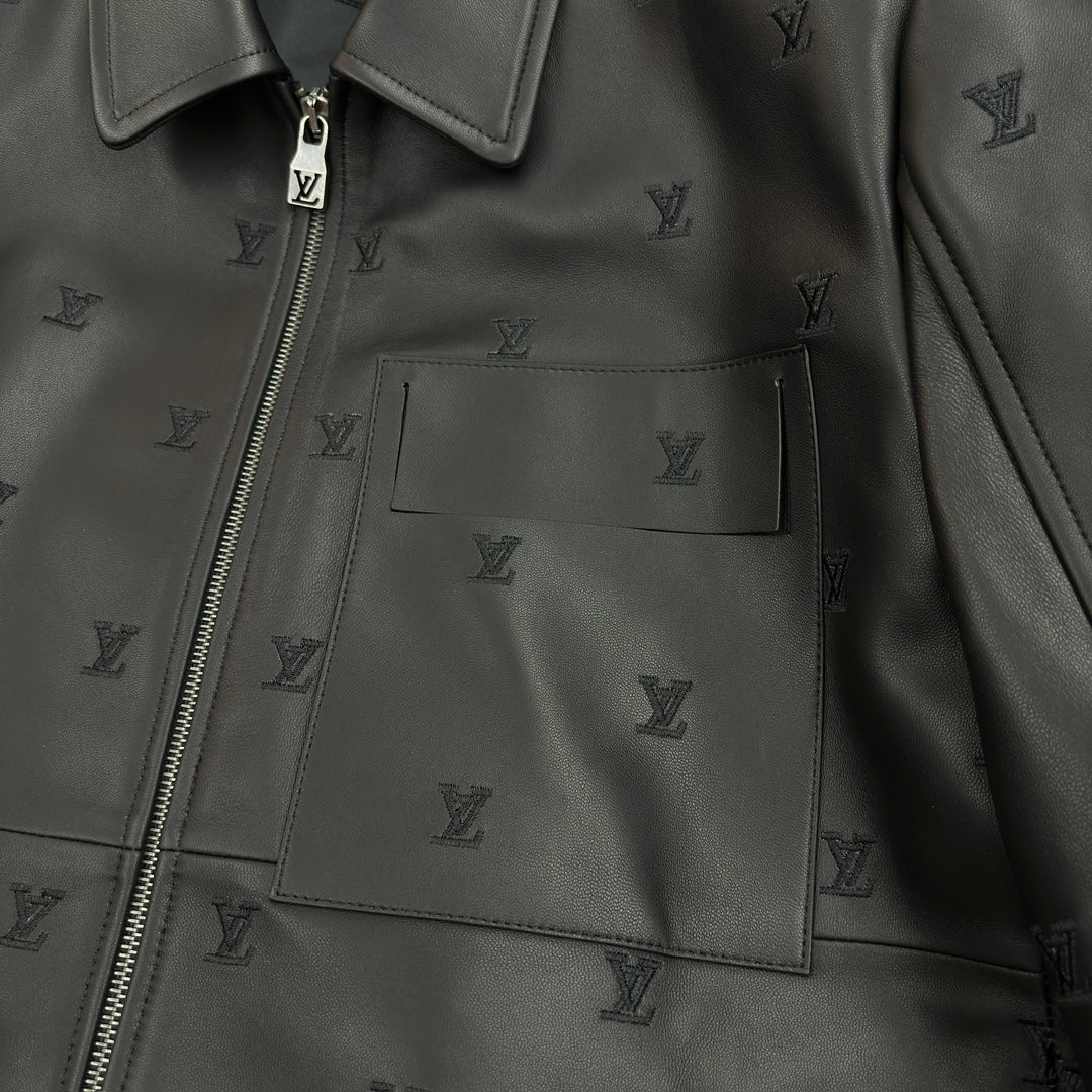LV 25 Jacket Black Lambskin Silk 298825