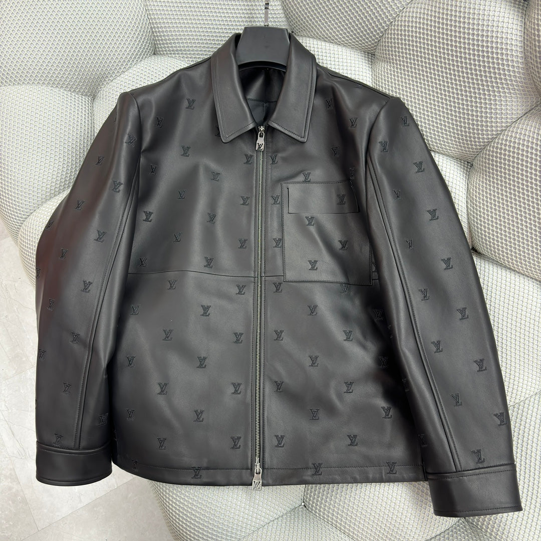 LV 25 Jacket Black Lambskin Silk 298825