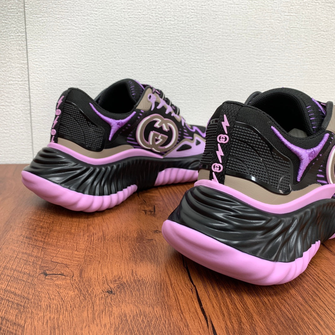 GG Men's Ripple Sneaker Black Purple Mesh 536994