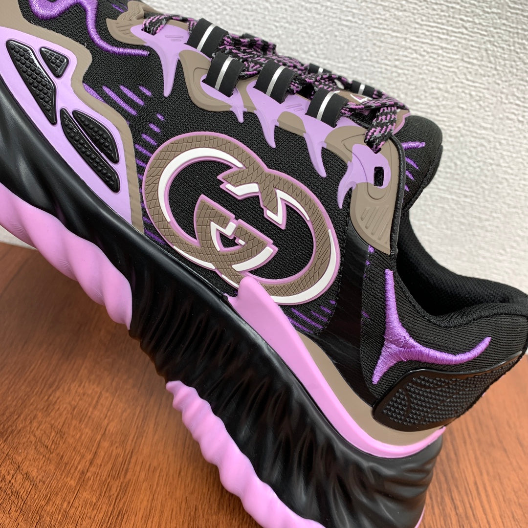 GG Men's Ripple Sneaker Black Purple Mesh 536994