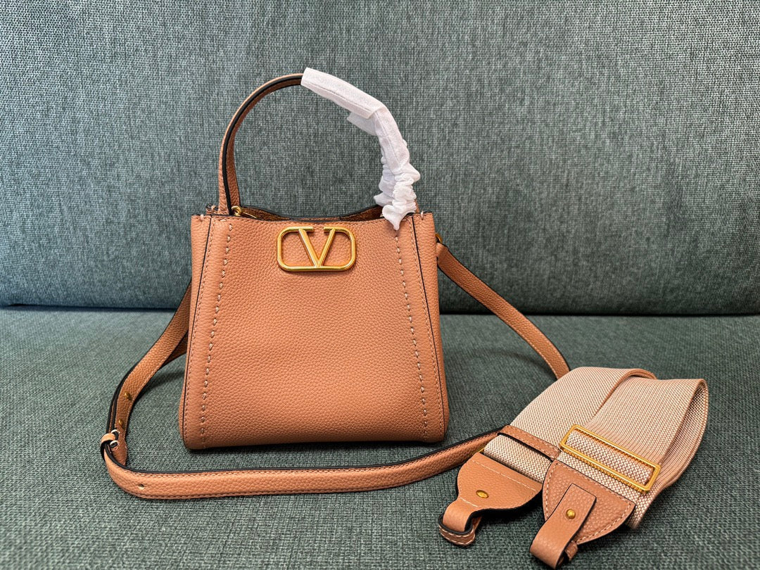 VALENTINO small 19 handbag brown calfskin 538537