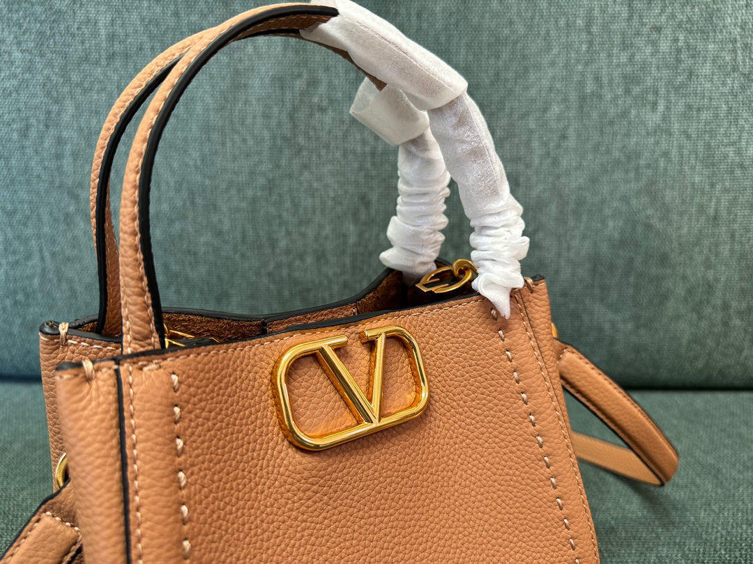 VALENTINO small 19 handbag brown calfskin 538537
