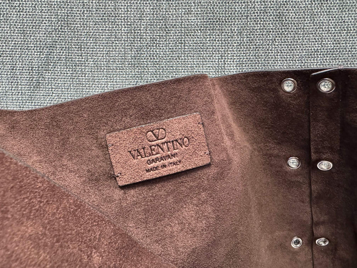 Valentino Garavani tote dark brown suede 555249