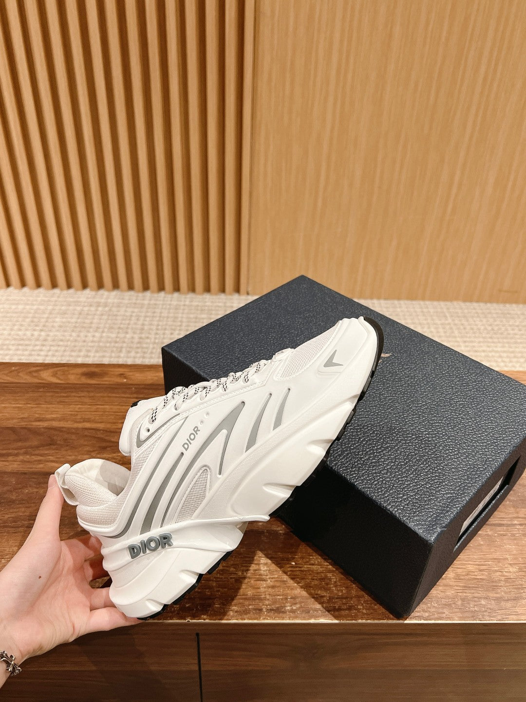 CD B44 Blade Sneaker 30mm White Mesh Fabric 101016