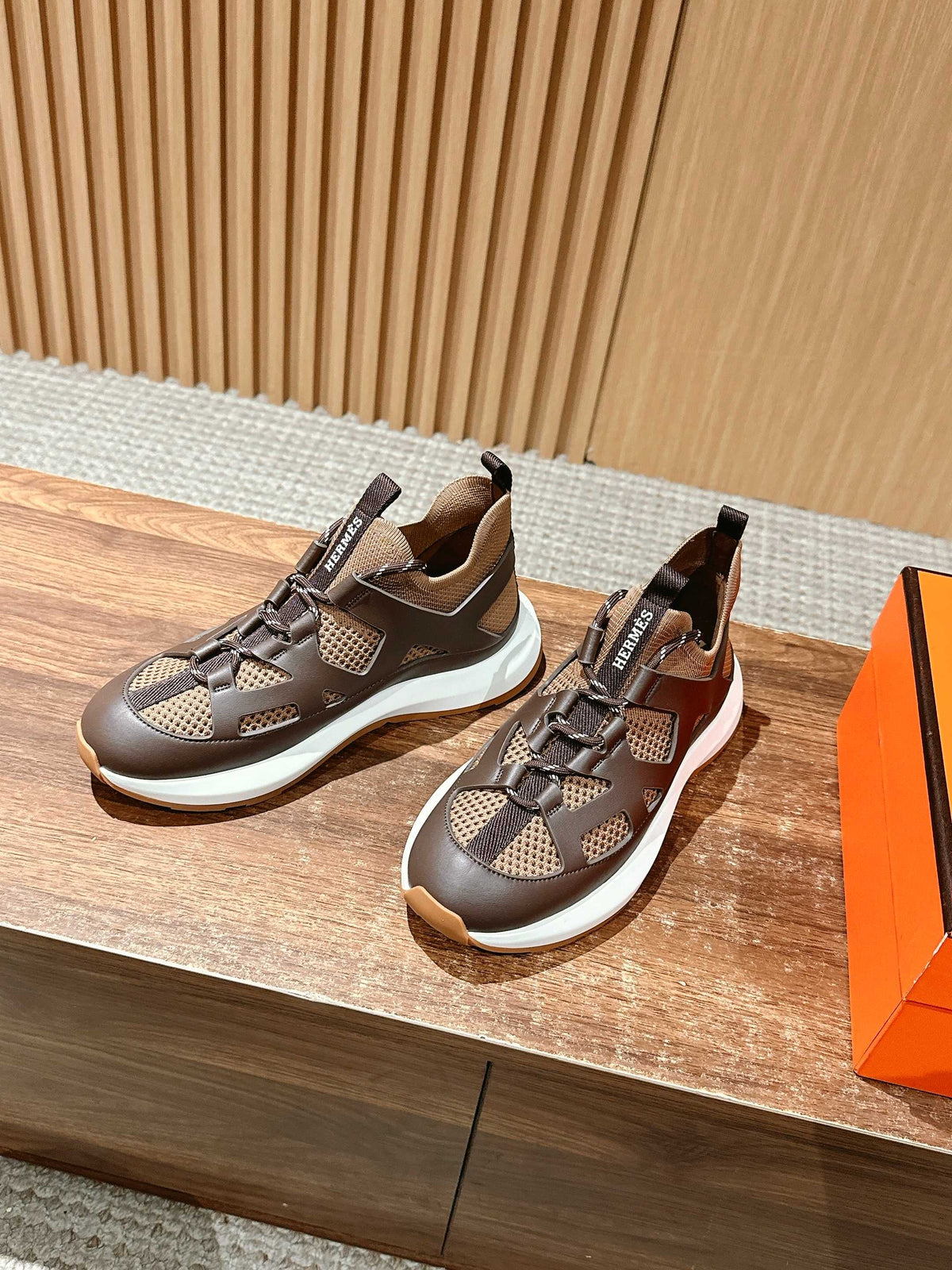 HM Katana Sneaker Brown Calfskin 317598