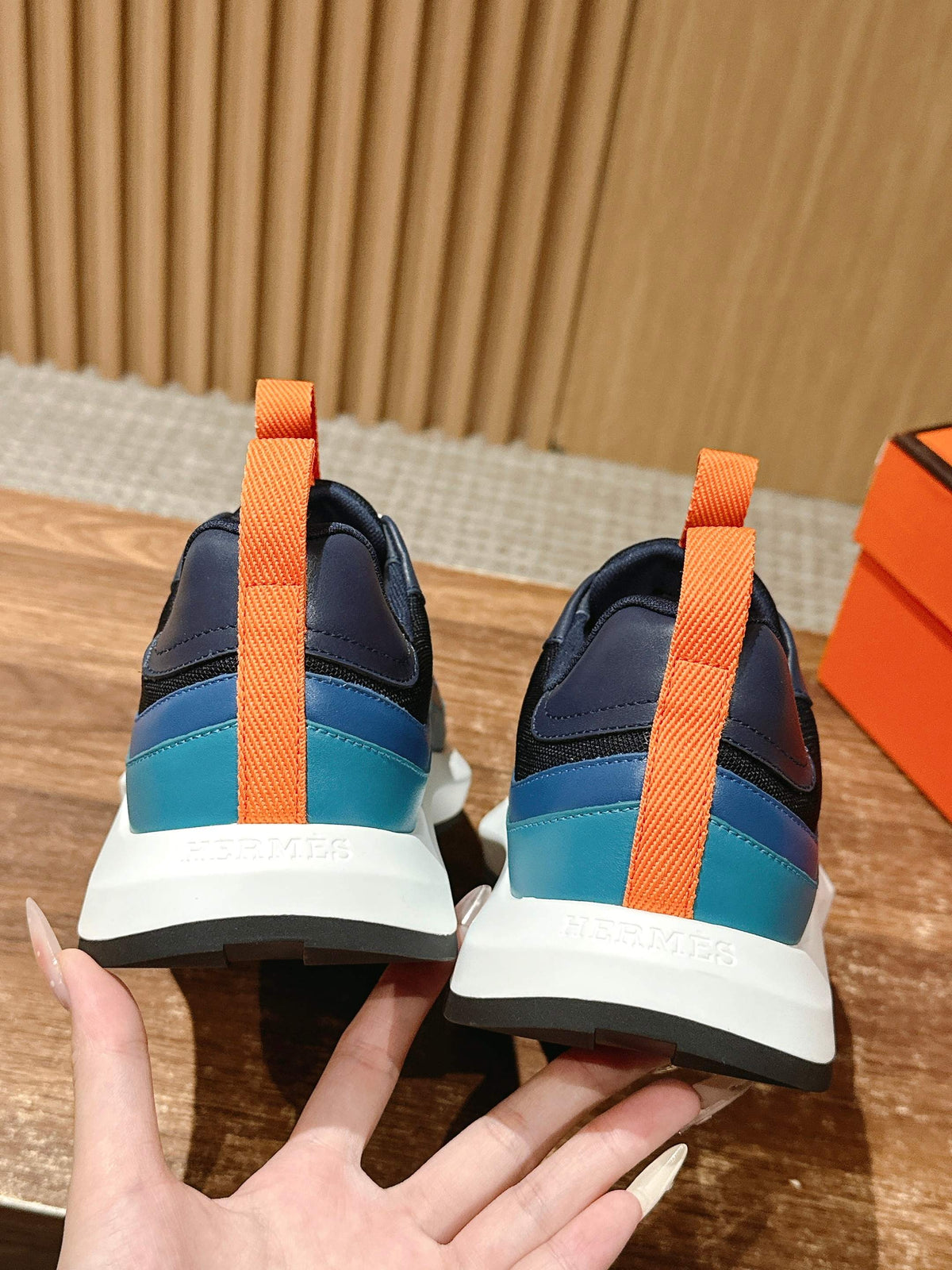 HM Gramme Sneaker Black Blue Mesh 317602
