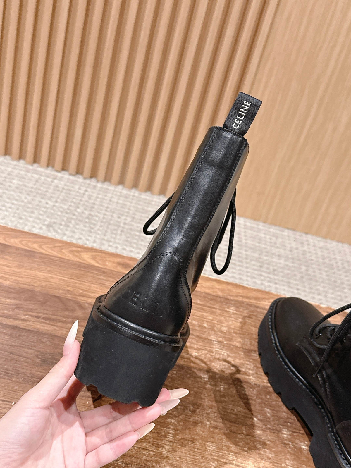 Celine 25 Boot Black Calfskin 554009