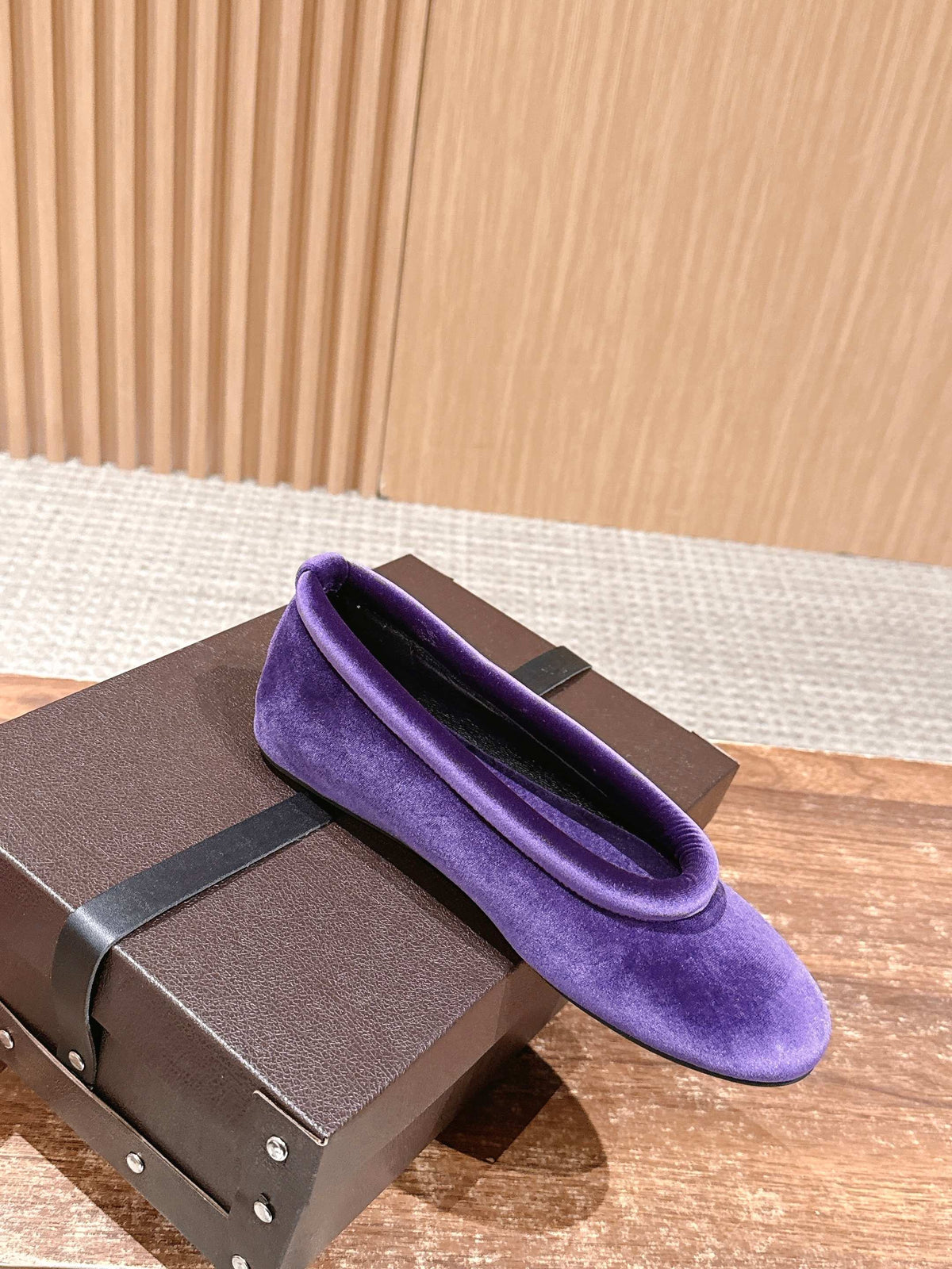 Alaia 2025 Ballet Flat Purple Velvet 553859