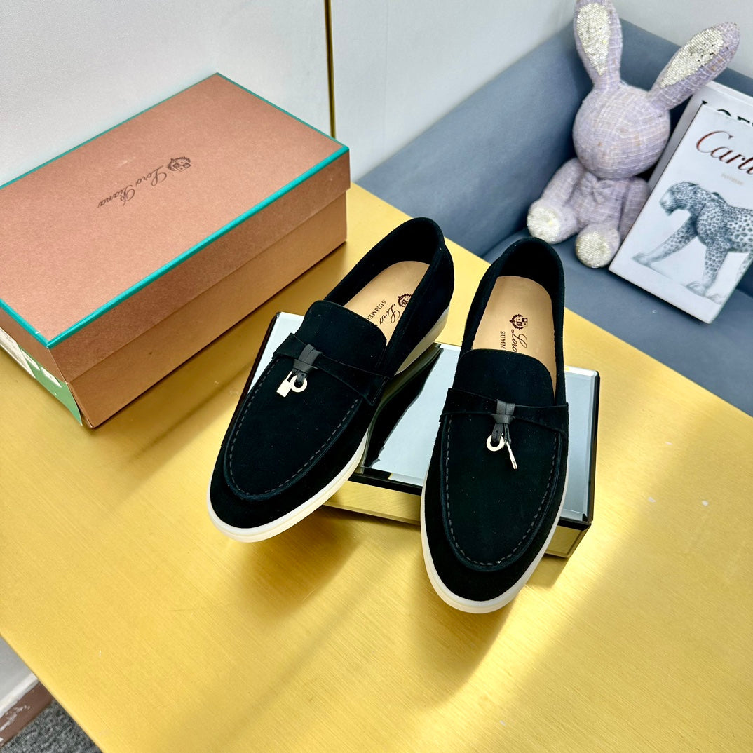 LP Summer Charms Walk Loafers Black Suede 994507