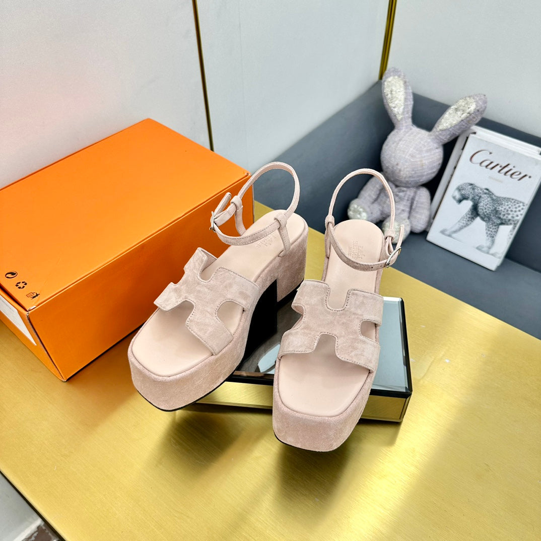 HM Platform Slingback Pink Suede 370761