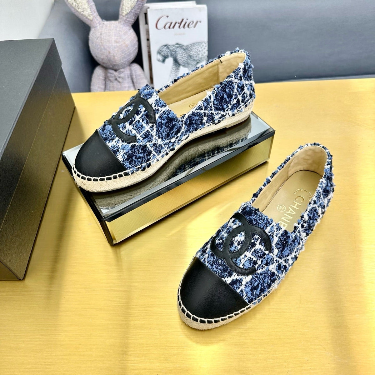 CC 25s Slipâ€“on Espadrilles Blue Tweed 297822