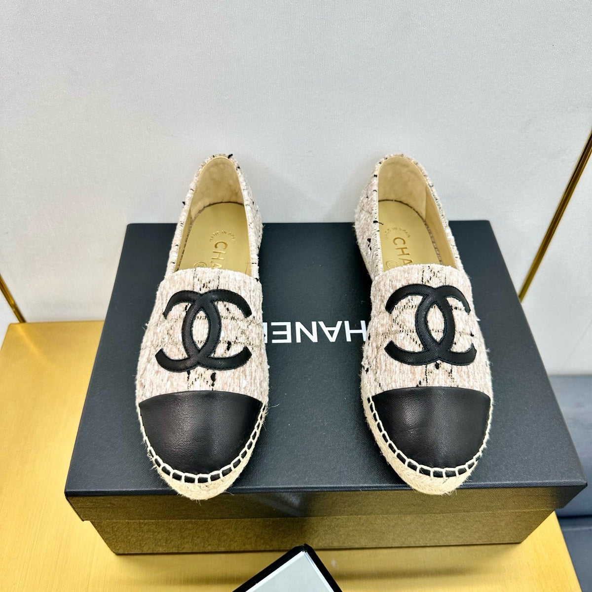 CC 25s Slipâ€“on Espadrilles Creamy White Tweed 297827