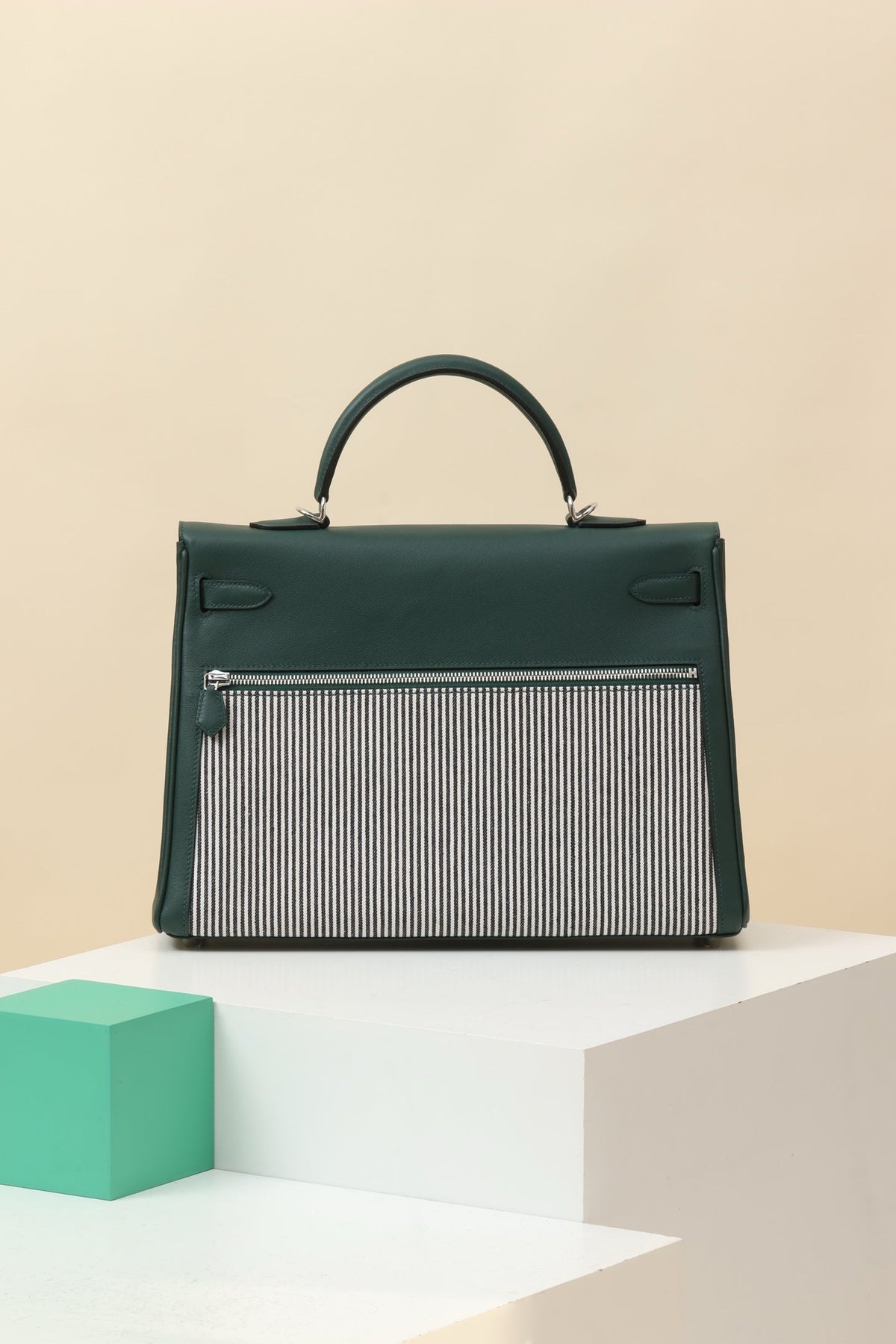 High-end Hermes 2026 Kelly Lakis Bag 35cm Swift Leather Canvas
