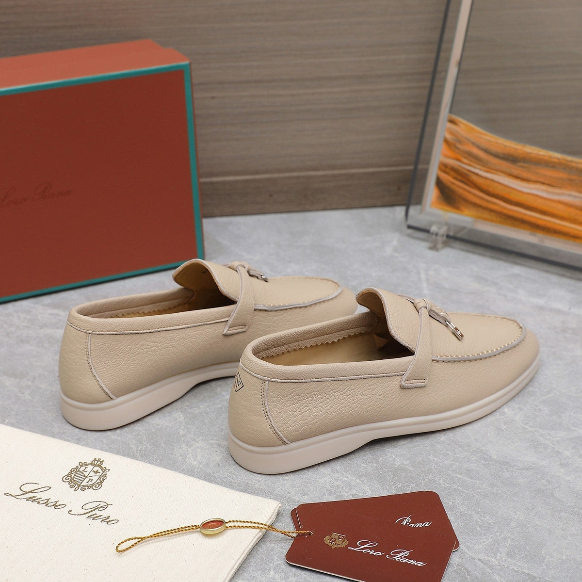 LP SUMMER CHARMS WALK LOAFERS BEIGE LAMBSKIN