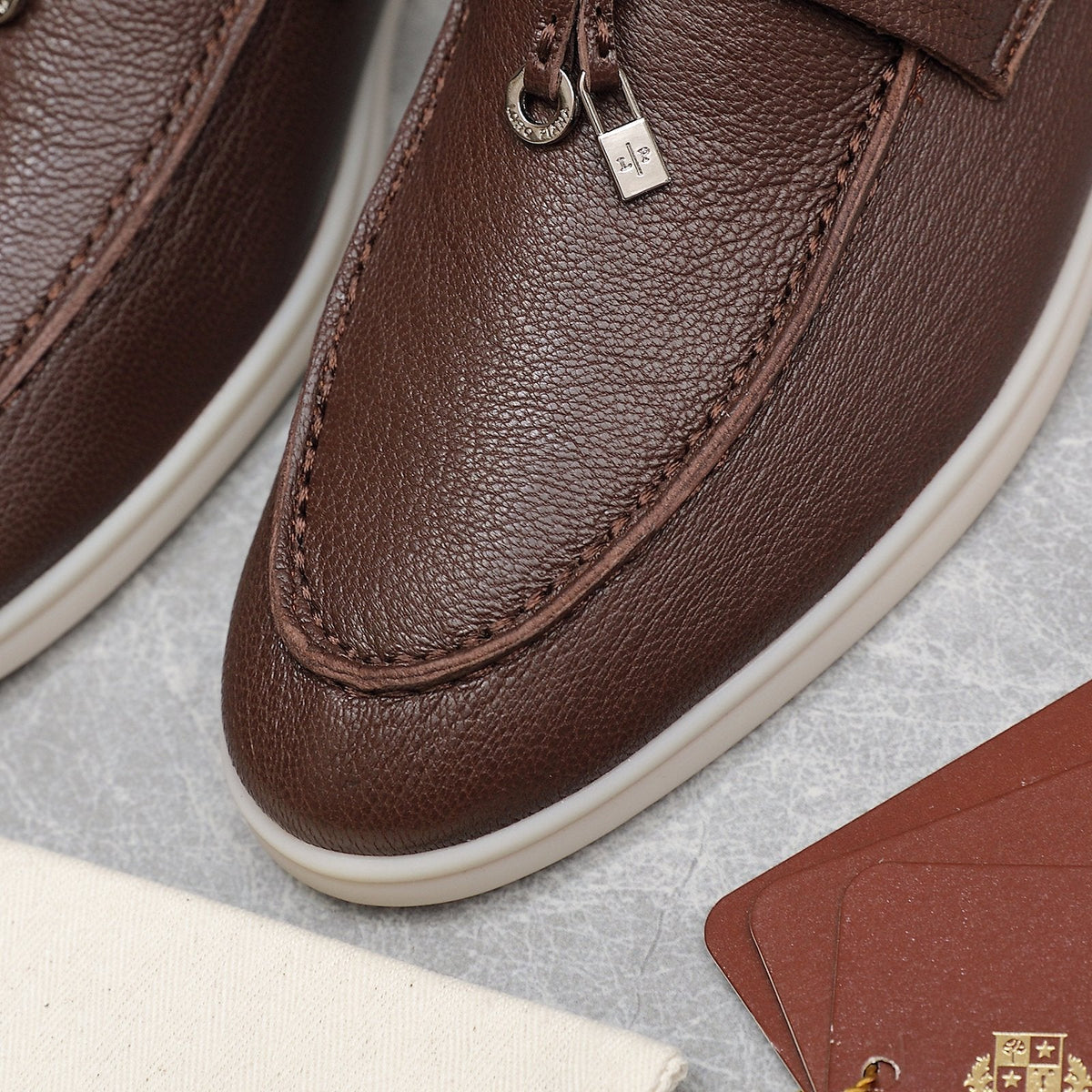 LP SUMMER CHARMS WALK LOAFERS CHOCOLATE LAMBSKIN