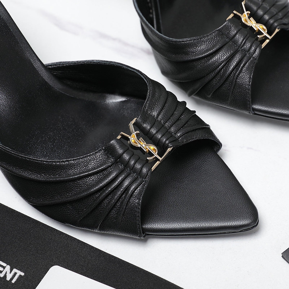 SL BABYLONE MULES 10 SMOOTH CALFSKIN