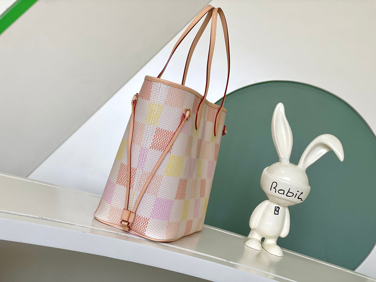 neverfull mm 31 peach damier coasted canvas