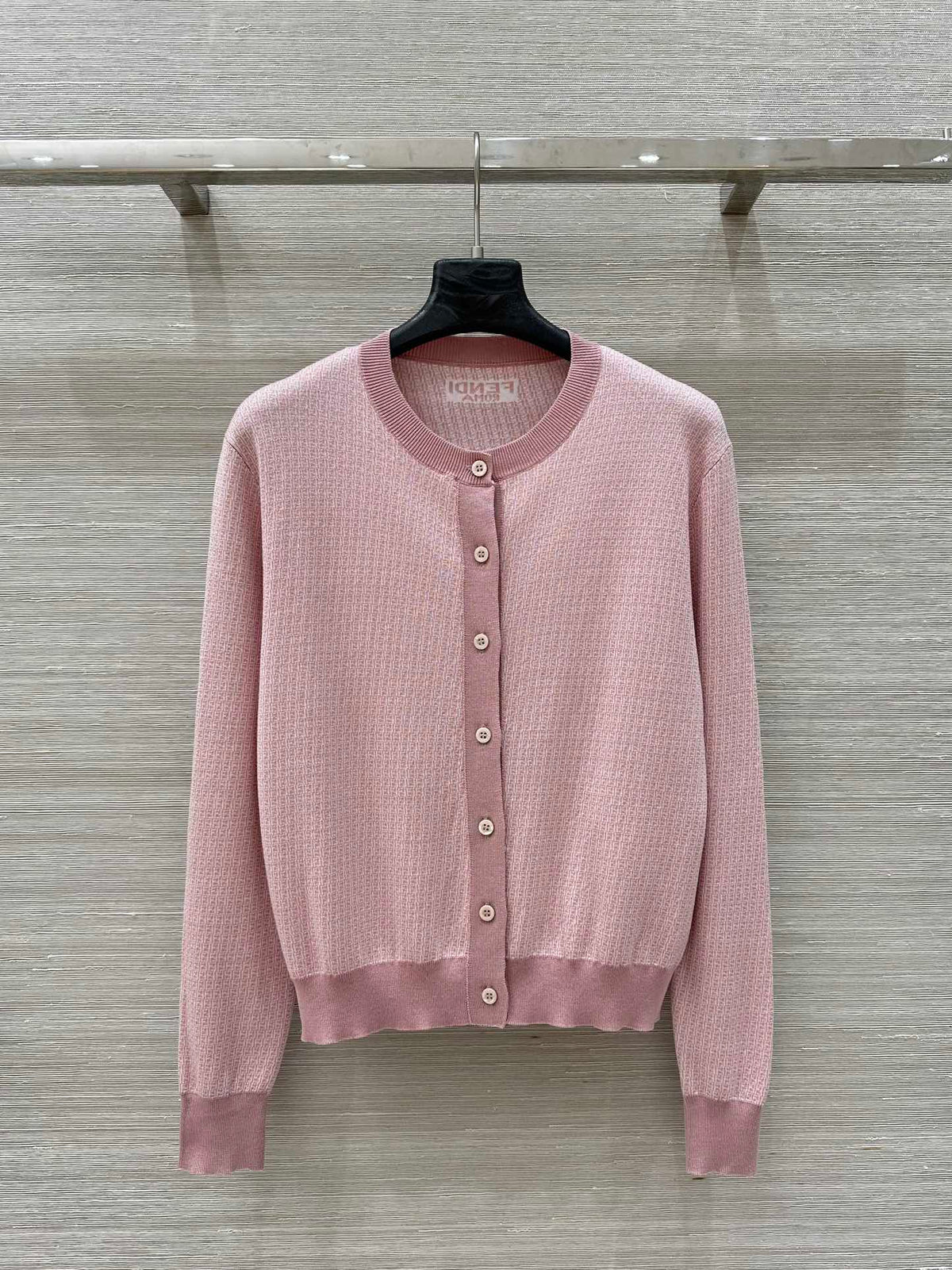 Fendi Knitted Cardigan Top Pink Wool