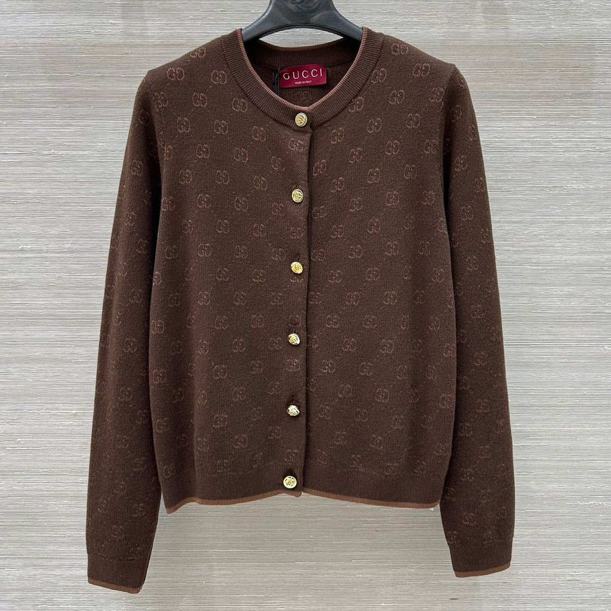 GG 25 Cardigan Earth Brown Wool 0012