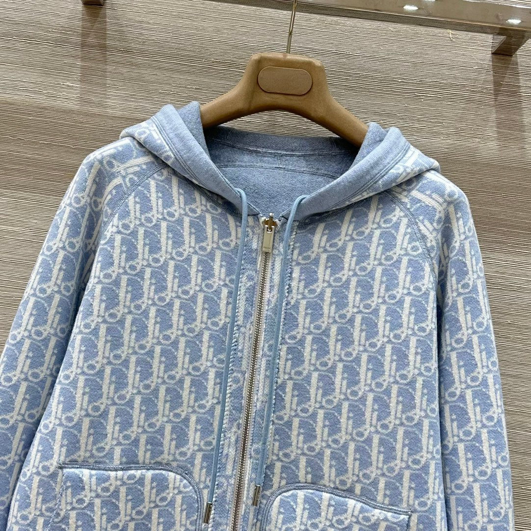 CD 25 Hooded Jacket Blue 2 Sides Cotton