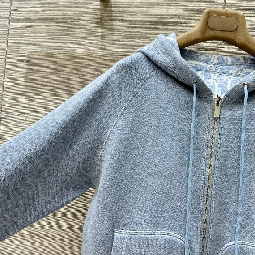 CD 25 Jacket Blue Cotton Cashmere
