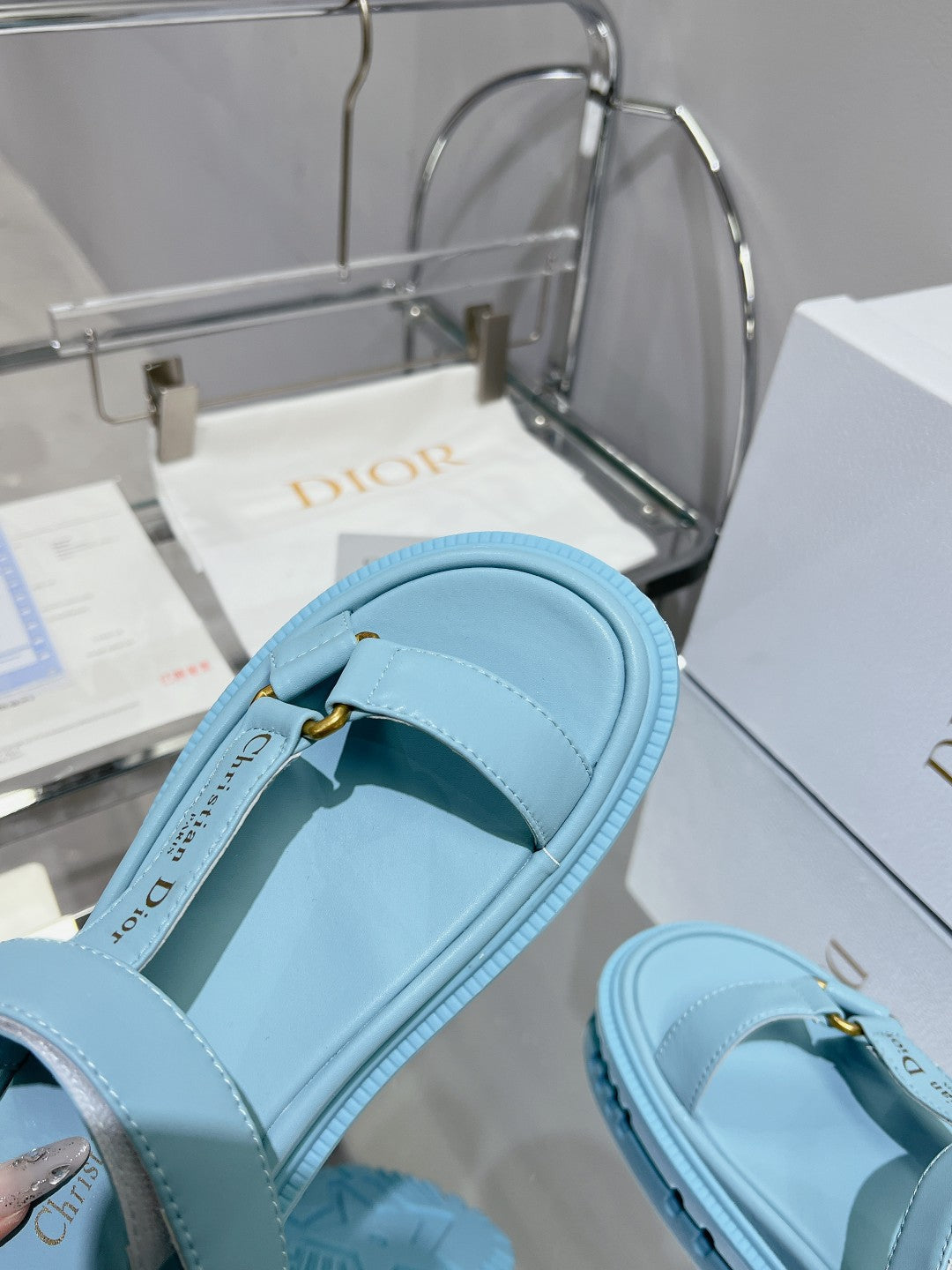 CD D-Wave Sandal In Could Blue Cowhide 100749