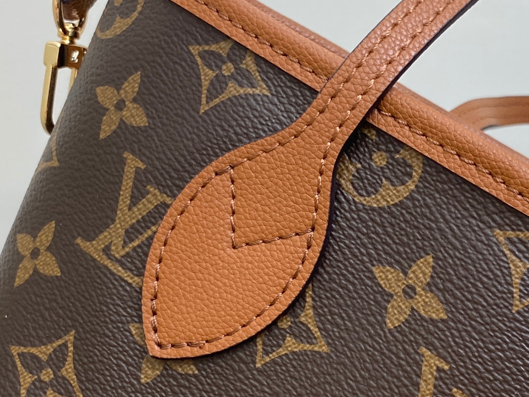 Neverfull 24 Bandoulière Inside Out BB Brown Calfskin