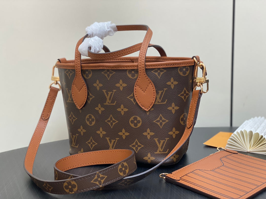 Neverfull 24 Bandoulière Inside Out BB Brown Calfskin