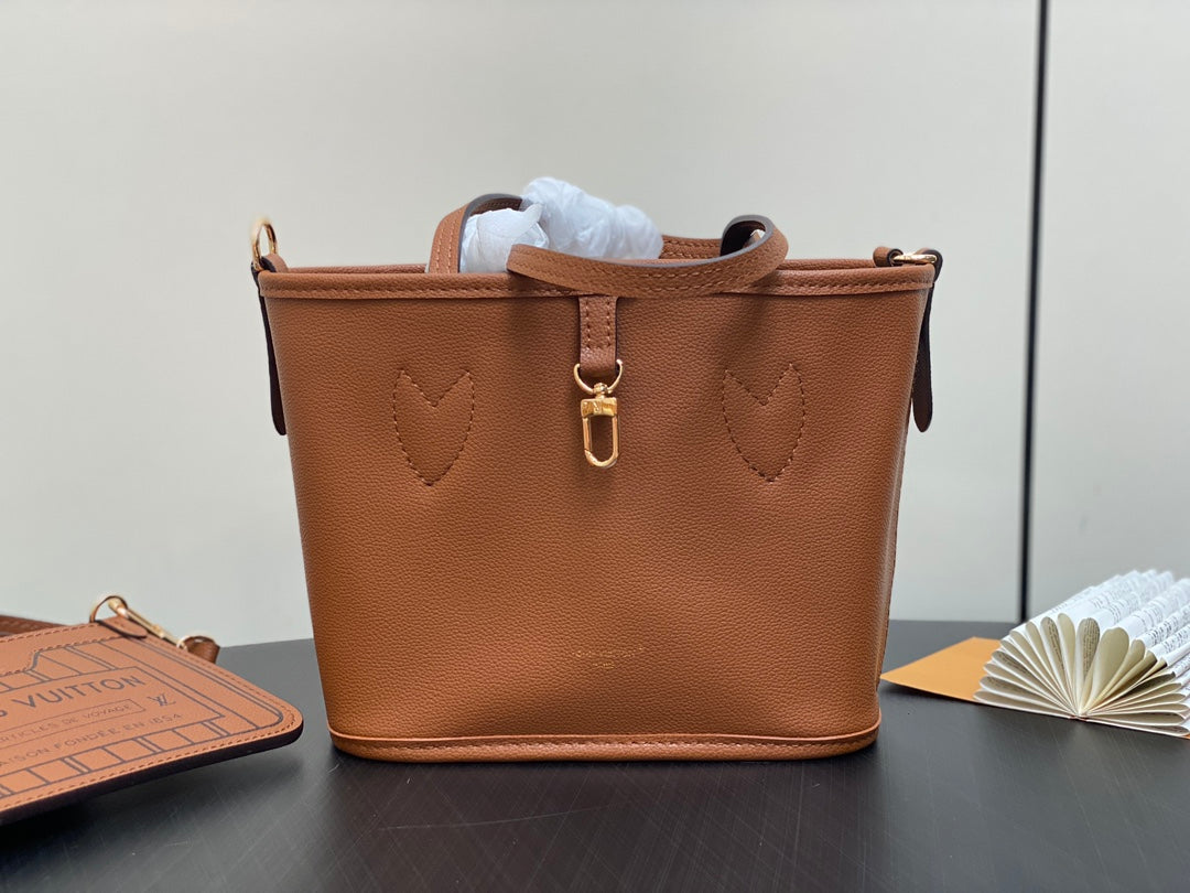Neverfull 24 Bandoulière Inside Out BB Brown Calfskin
